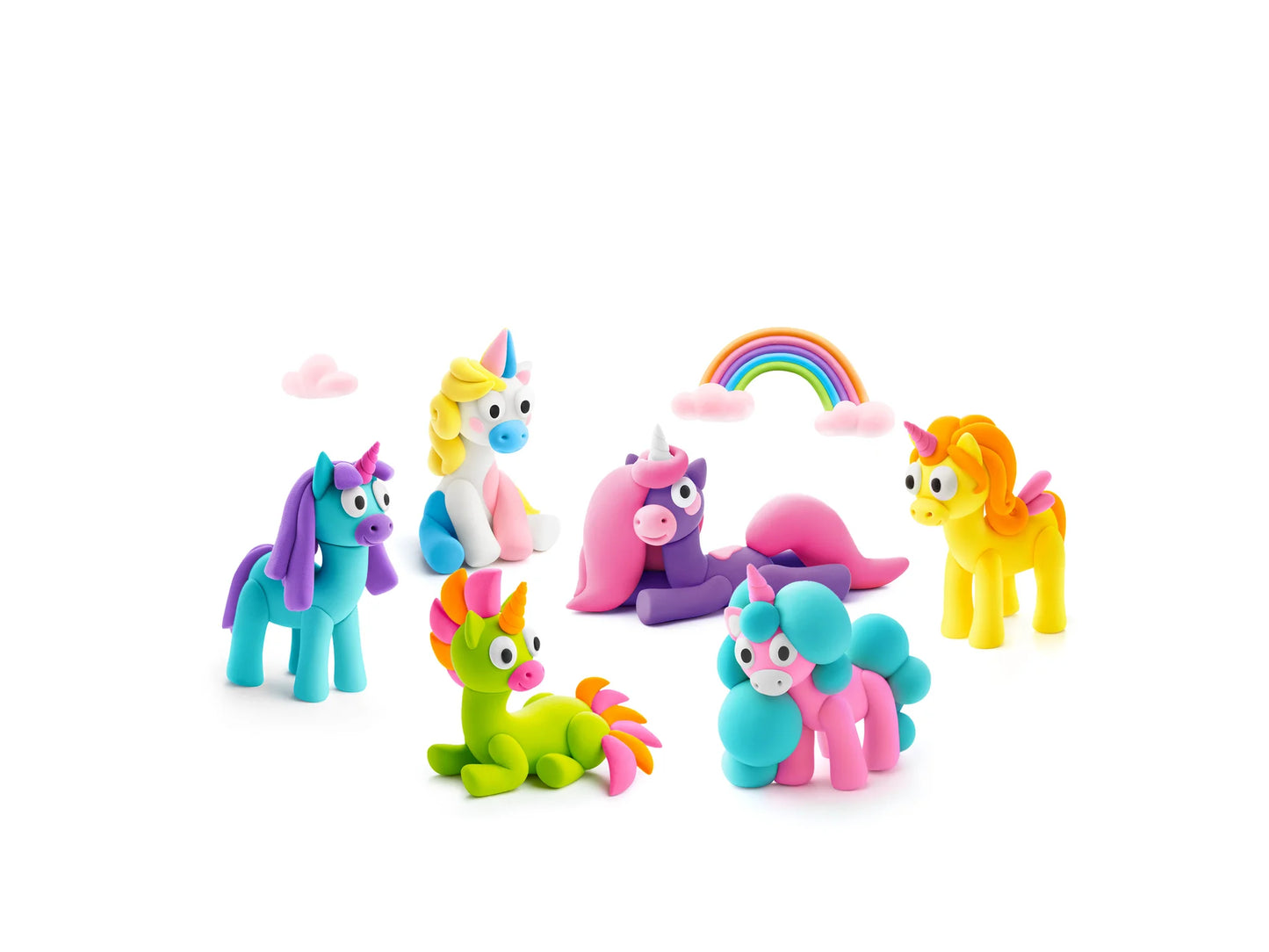 Hey Clay Hey Clay boetseerklei Unicorns - 15 pack - Decomusy