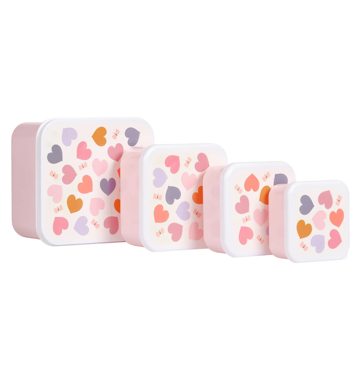 A Little Lovely Company Lunch & Snackbox Set Hearts