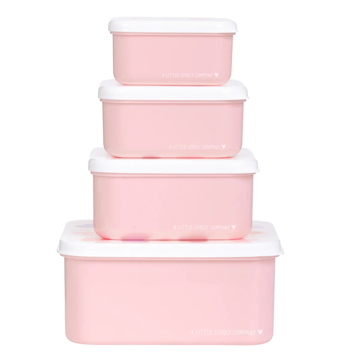 A Little Lovely Company Lunch & Snackbox Set Hearts