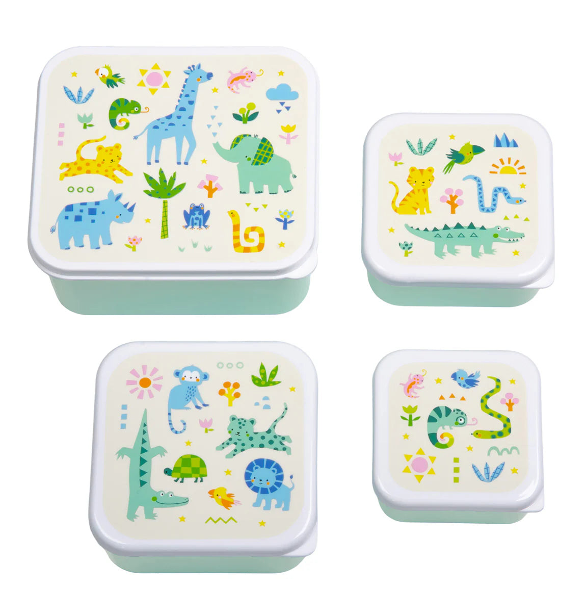 A Little Lovely Company Lunch & Snackbox Set Jungle