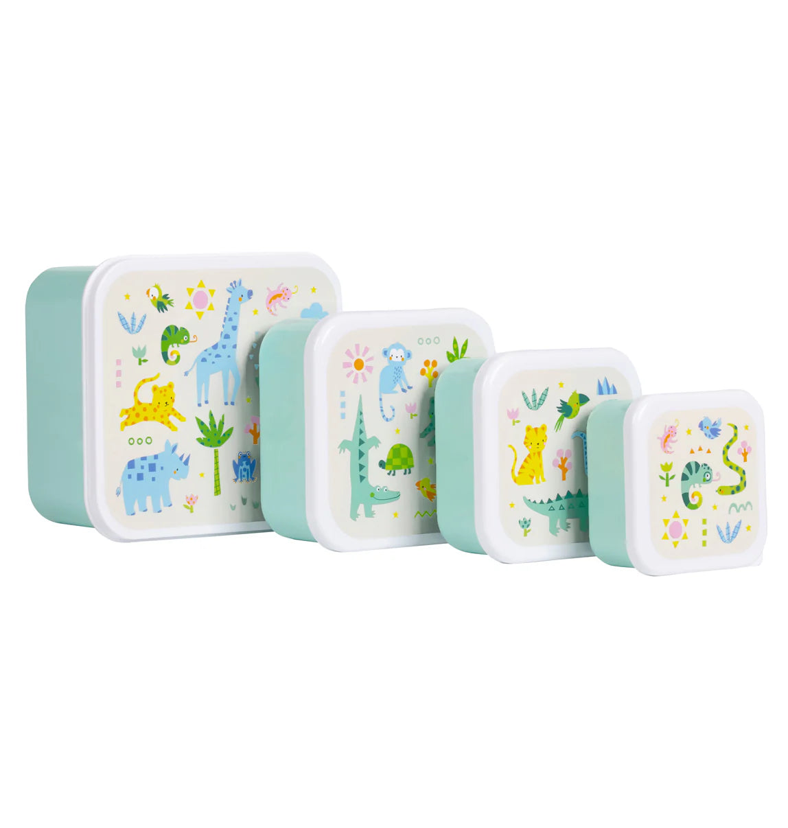 A Little Lovely Company Lunch & Snackbox Set Jungle