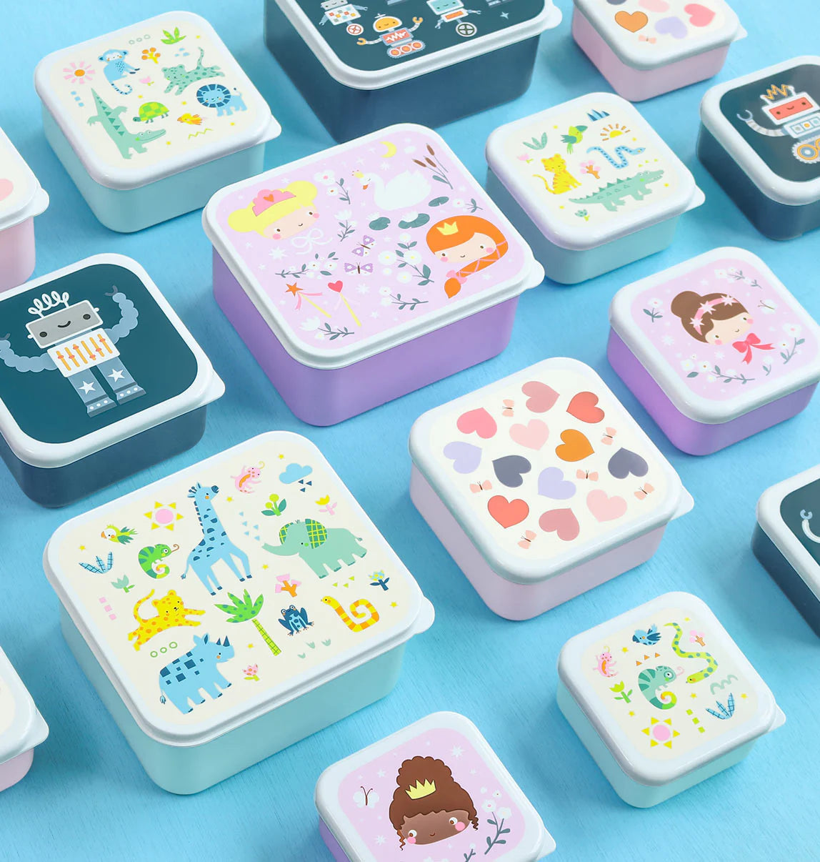A Little Lovely Company Lunch & Snackbox Set Jungle