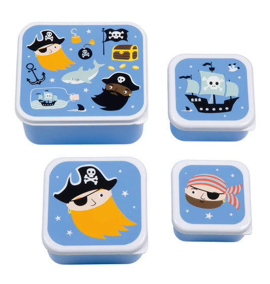 A Little Lovely Company A Little Lovely Company Lunch & Snackbox Set Pirates - Decomusy