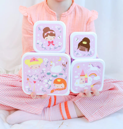 A Little Lovely Company Lunch & Snackbox Set Princesses