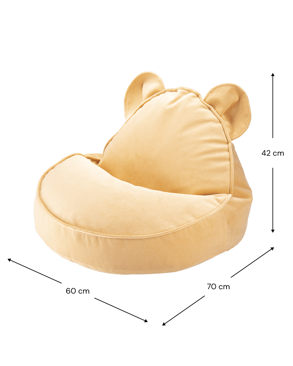 Wigiwama Wigiwama Bear Beanbag Chair Poef - Salted Caramel - Decomusy