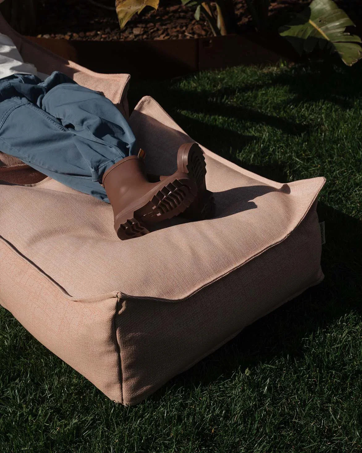 Wigiwama Wigiwama Pouffe Square Ottoman Outdoor - Seashell - Decomusy