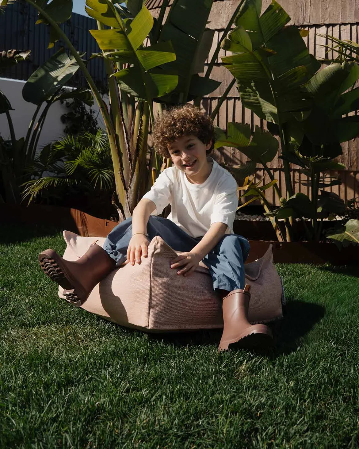 Wigiwama Wigiwama Pouffe Square Ottoman Outdoor - Seashell - Decomusy
