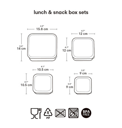 A Little Lovely Company Lunch & Snackbox Set Hearts