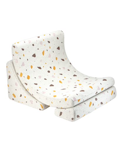 Wigiwama Wigiwama Beanbag Moon Chair Kinderfauteuil - Terrazzo Marble - Decomusy