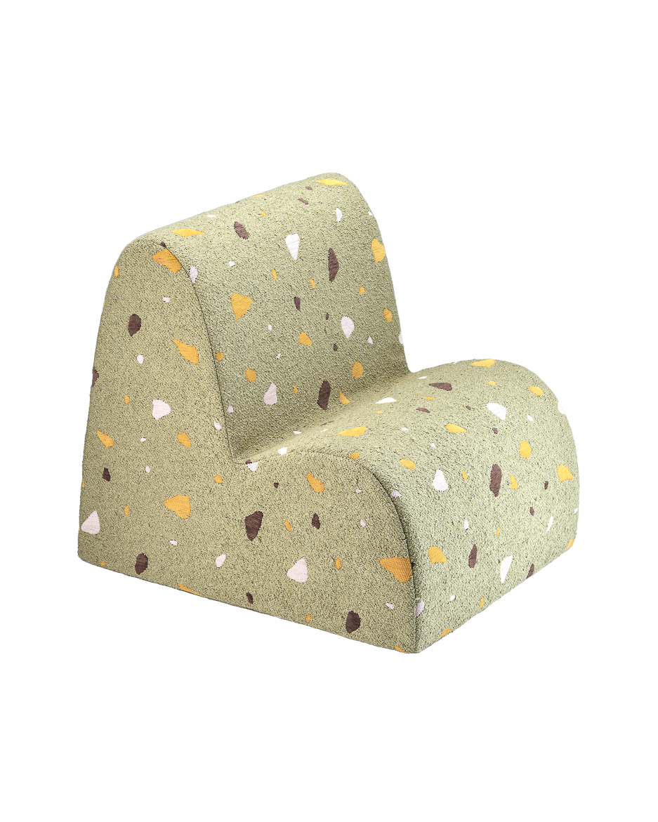 Wigiwama Wigiwama Cloud Beanbag Chair Kinderfauteuil - Terrazzo Moss - Decomusy