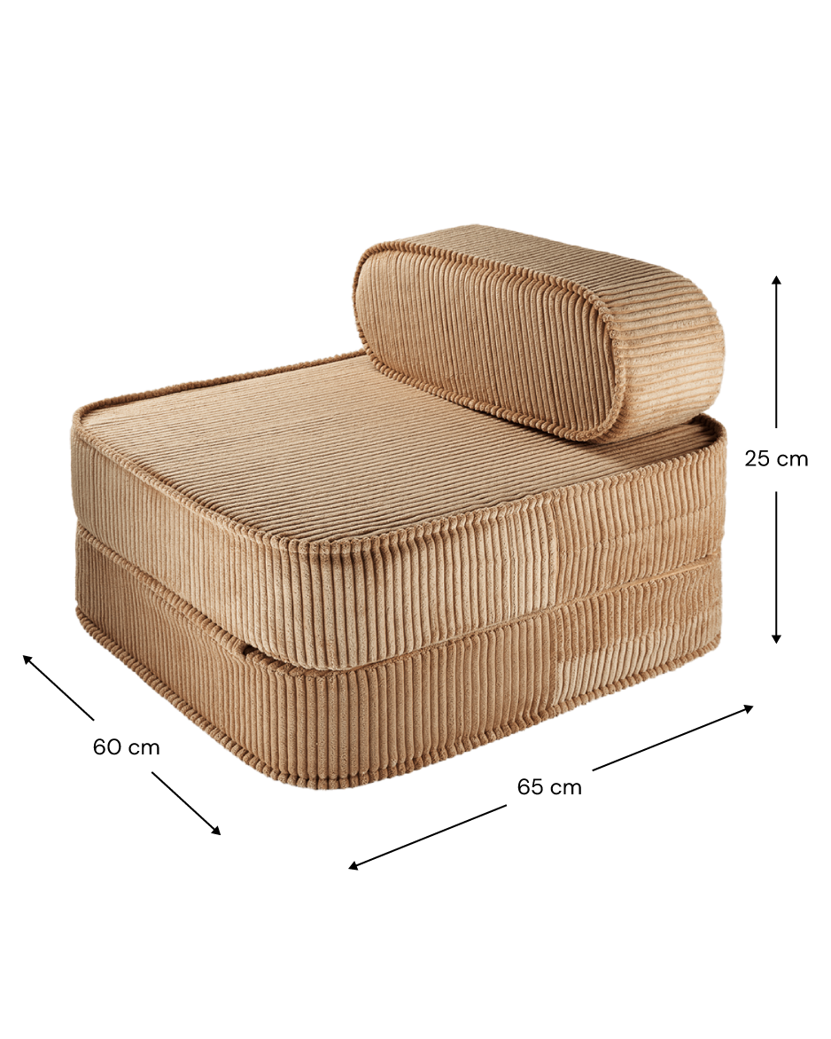 Wigiwama Wigiwama Corduroy Flip Chair Kinderfauteuil - Toffee - Decomusy