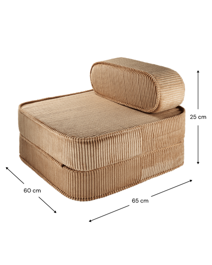 Wigiwama Wigiwama Corduroy Flip Chair Kinderfauteuil - Toffee - Decomusy