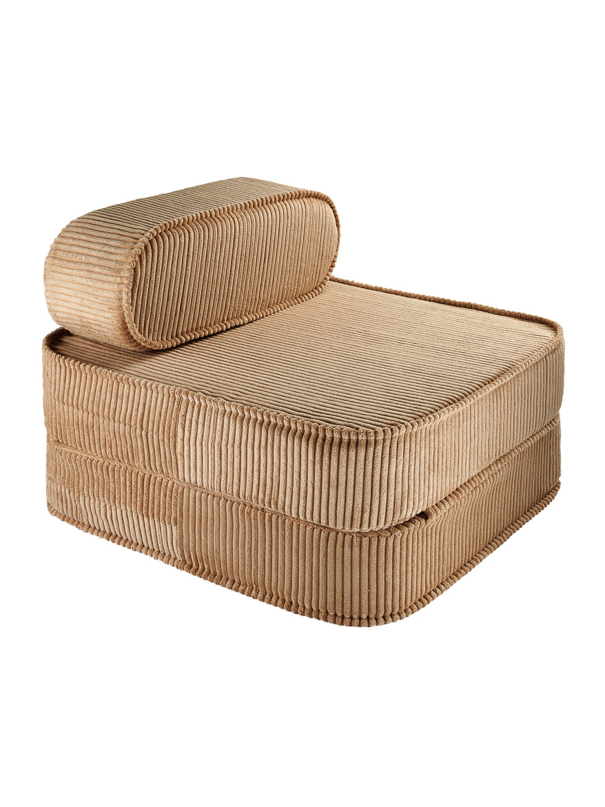 Wigiwama Wigiwama Corduroy Flip Chair Kinderfauteuil - Toffee - Decomusy