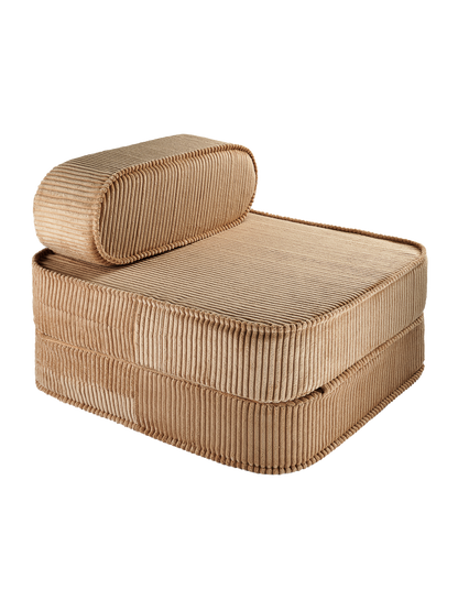 Wigiwama Wigiwama Corduroy Flip Chair Kinderfauteuil - Toffee - Decomusy