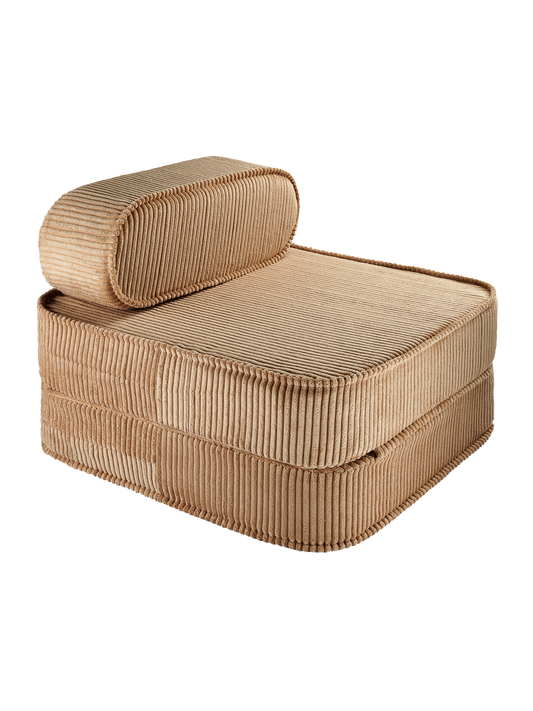 Wigiwama Wigiwama Corduroy Flip Chair Kinderfauteuil - Toffee - Decomusy