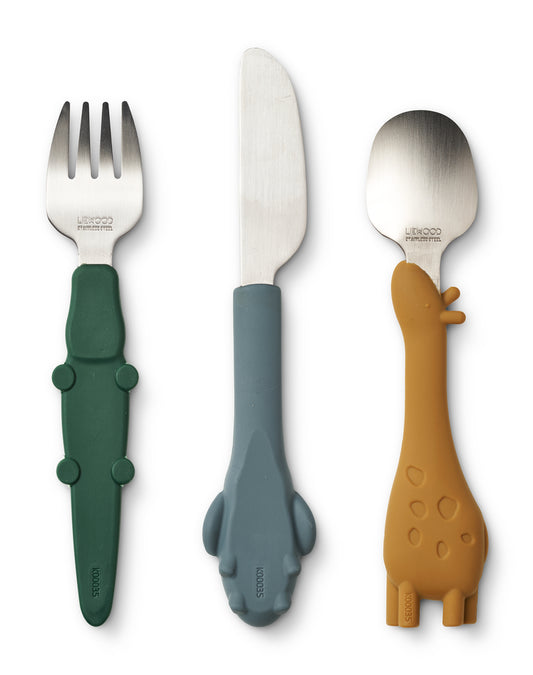 Liewood Liewood Tove Cutlery Set - Bestekset - Golden Caramel Mix - Decomusy