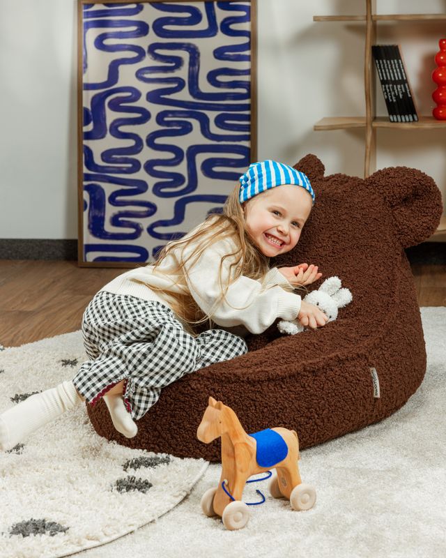Wigiwama Wigiwama Bear Beanbag Chair Poef Teddy - Warm Hazel - Decomusy