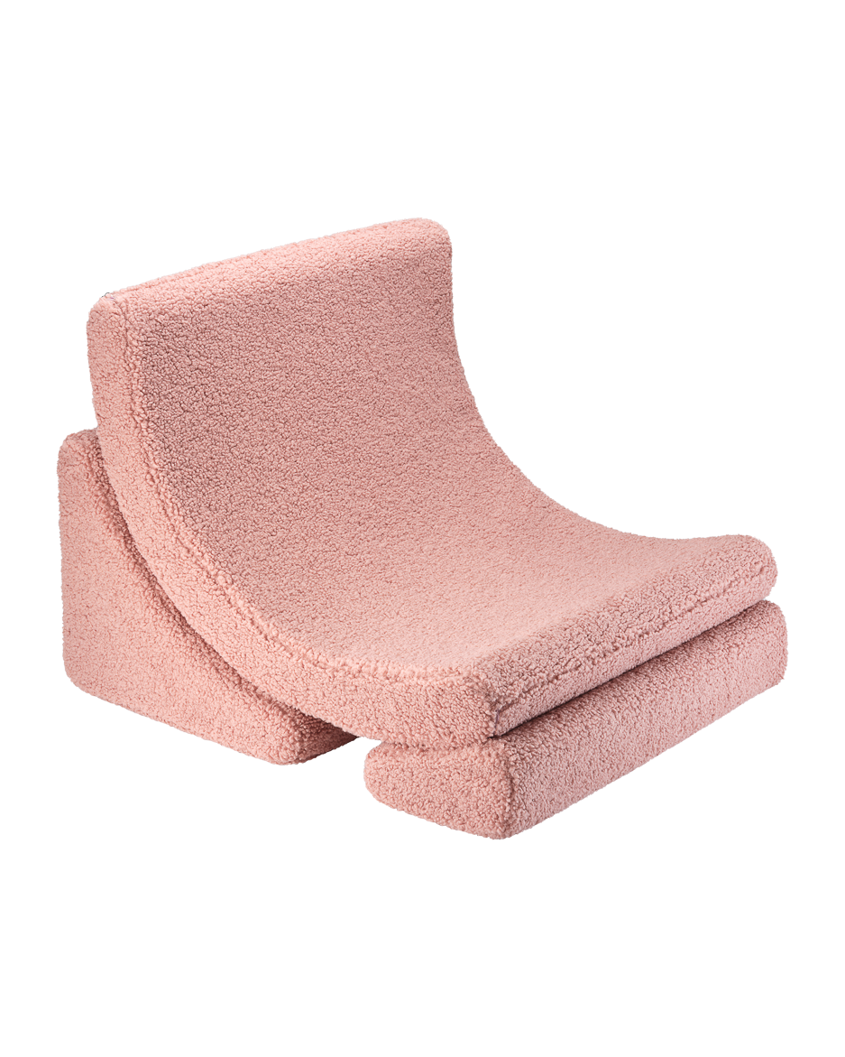 Wigiwama Wigiwama Beanbag Moon Chair Kinderfauteuil - Guava Pink - Decomusy