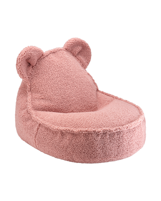 Wigiwama Wigiwama Bear Beanbag Chair Poef - Guava Pink - Decomusy