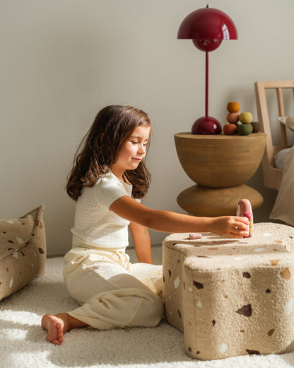 Wigiwama Wigiwama Cloud Pouffe Poef - Terrazzo Sand - Decomusy