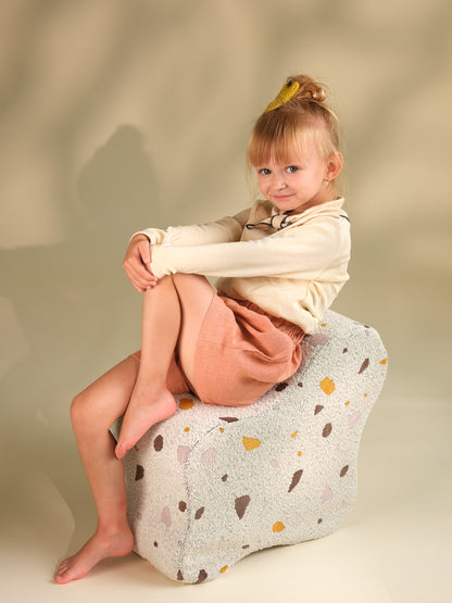 Wigiwama Wigiwama Cloud Beanbag Chair Kinderfauteuil - Terrazzo Marble - Decomusy