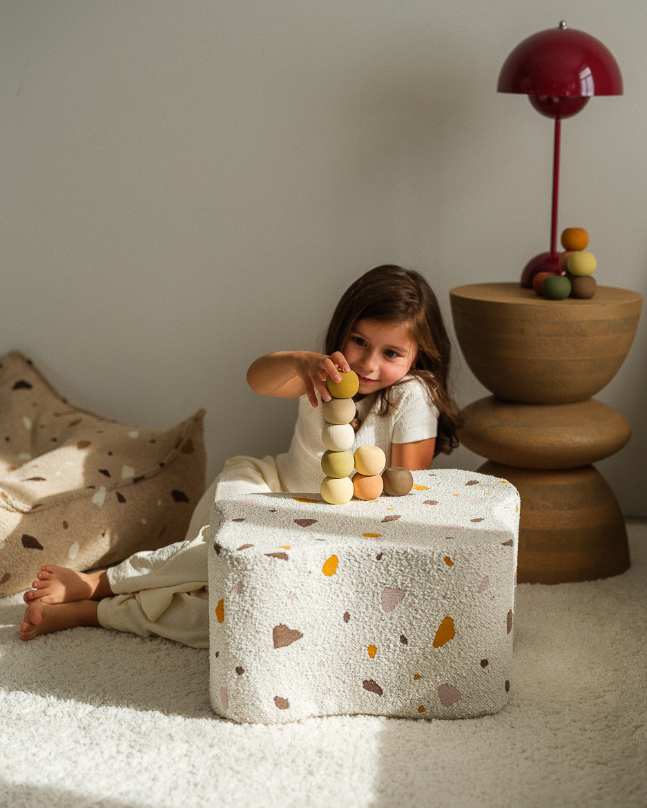 Wigiwama Wigiwama Cloud Pouffe Poef - Terrazzo Marble - Decomusy