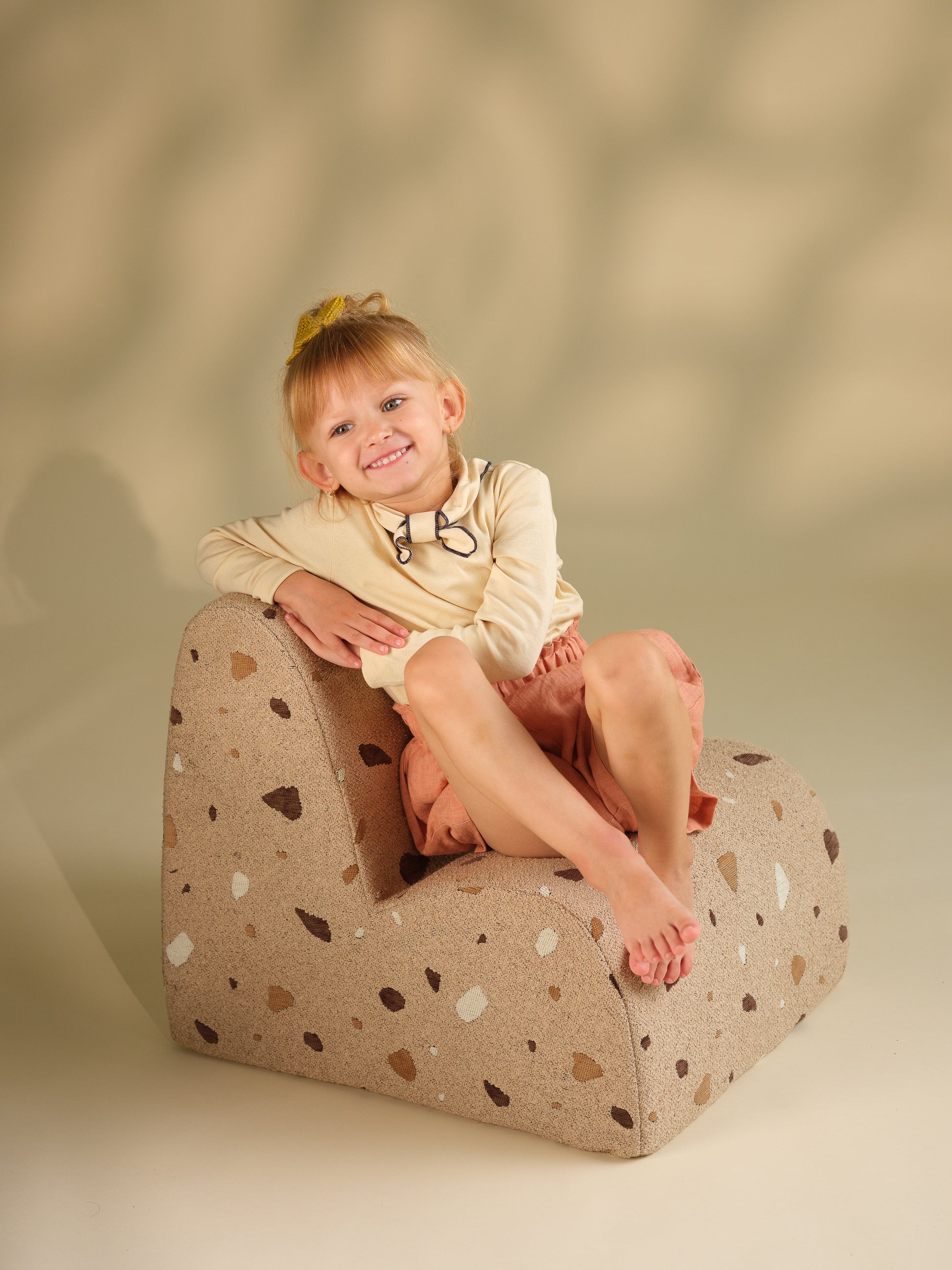 Wigiwama Wigiwama Cloud Beanbag Chair Kinderfauteuil - Terrazzo Sand - Decomusy