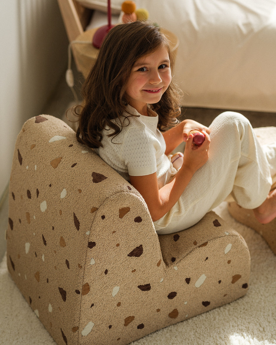 Wigiwama Wigiwama Cloud Beanbag Chair Kinderfauteuil - Terrazzo Sand - Decomusy