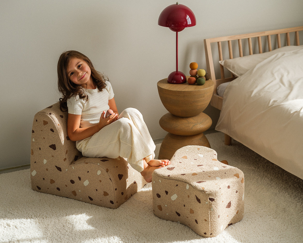 Wigiwama Wigiwama Cloud Beanbag Chair Kinderfauteuil - Terrazzo Sand - Decomusy