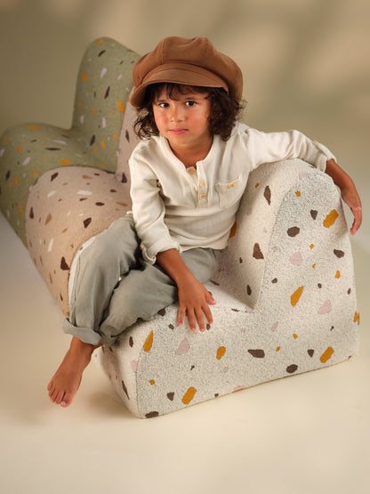 Wigiwama Wigiwama Cloud Beanbag Chair Kinderfauteuil - Terrazzo Marble - Decomusy