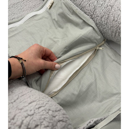Muzpony Teddy babynest Grijs - met geborduurde naam - Decomusy