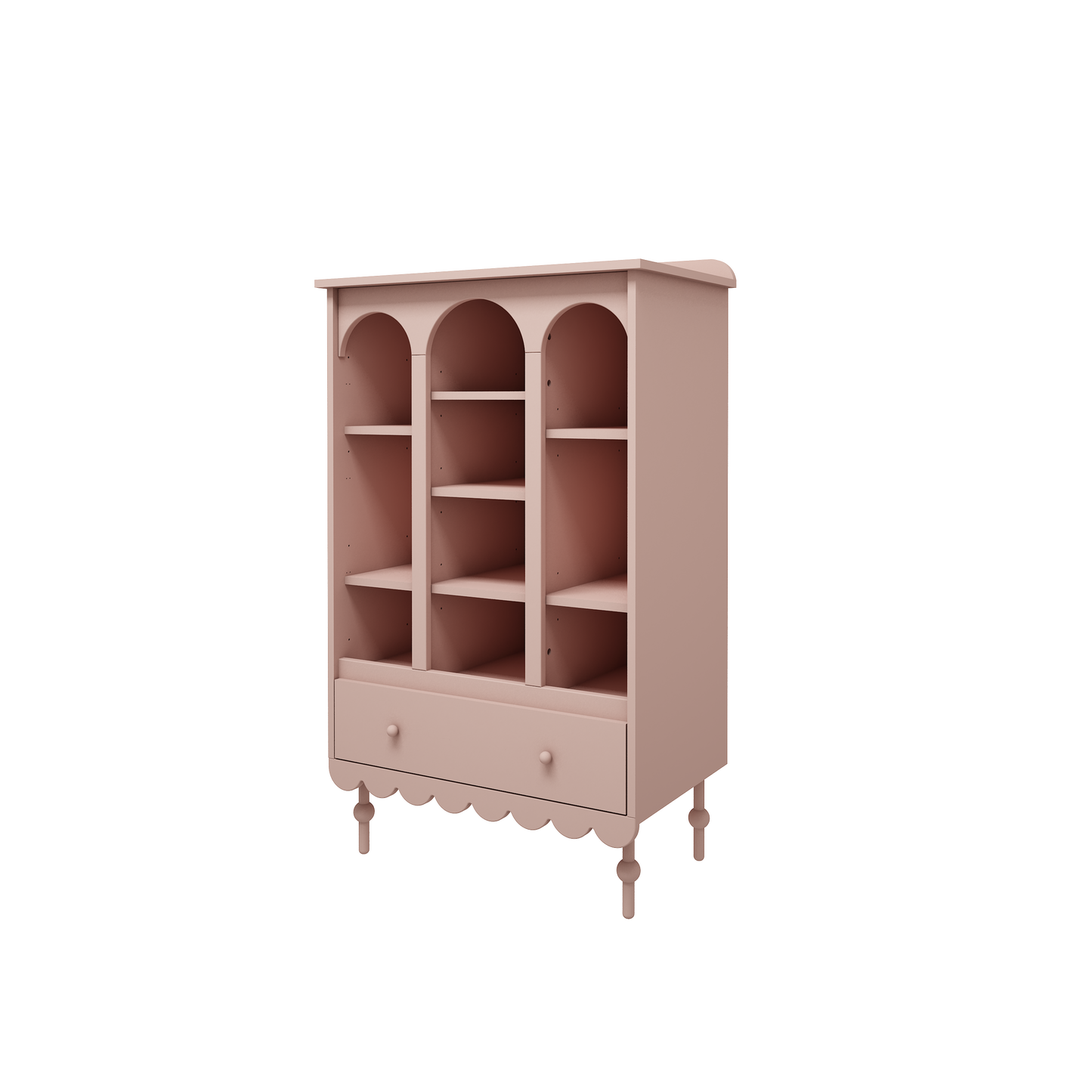 WoodLuck Woodluck Boekenkast Retro Babushka - Natural Pink - Decomusy