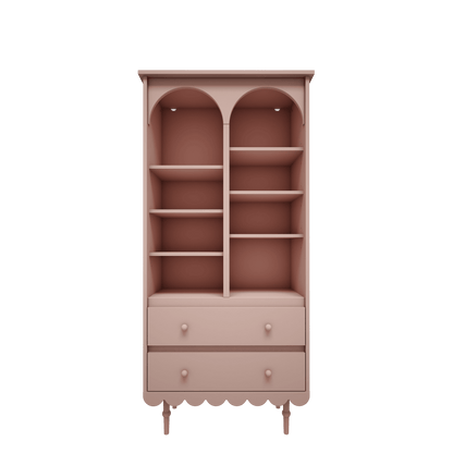 WoodLuck Woodluck Boekenkast Retro Babushka Large - Natural Pink - Decomusy