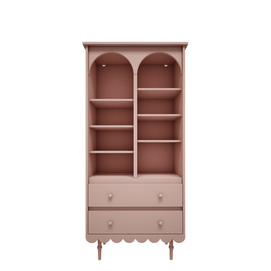 WoodLuck Woodluck Boekenkast Retro Babushka Large - Natural Pink - Decomusy