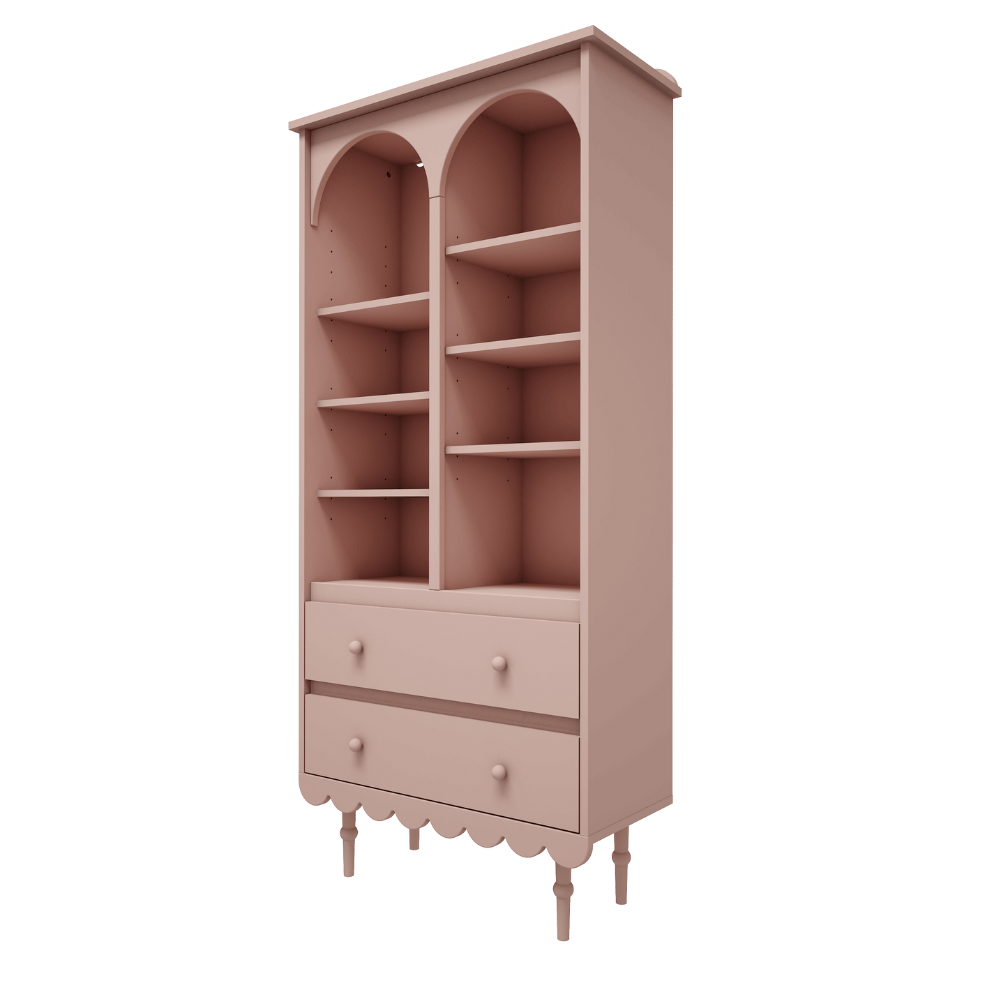 WoodLuck Woodluck Boekenkast Retro Babushka Large - Natural Pink - Decomusy
