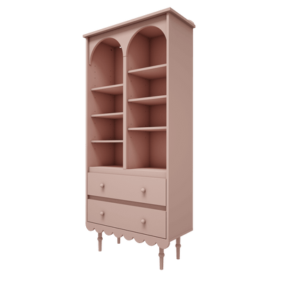 WoodLuck Woodluck Boekenkast Retro Babushka Large - Natural Pink - Decomusy