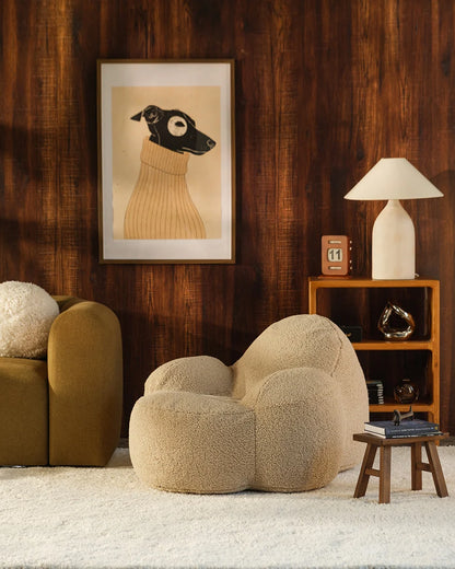 Wigiwama Momo Chair Kinderfauteuil  - 11-17 jaar - Biscuit