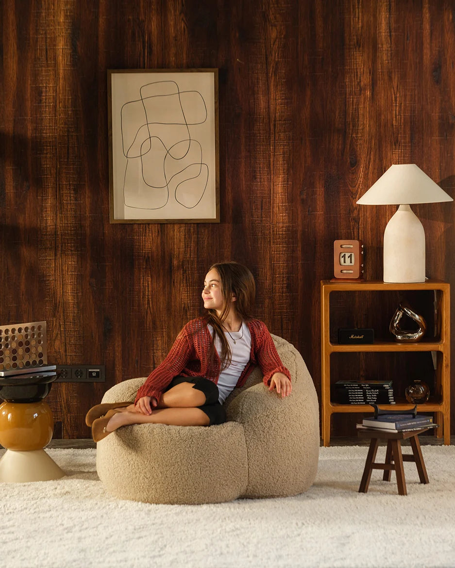 Wigiwama Momo Chair Kinderfauteuil  - 11-17 jaar - Biscuit