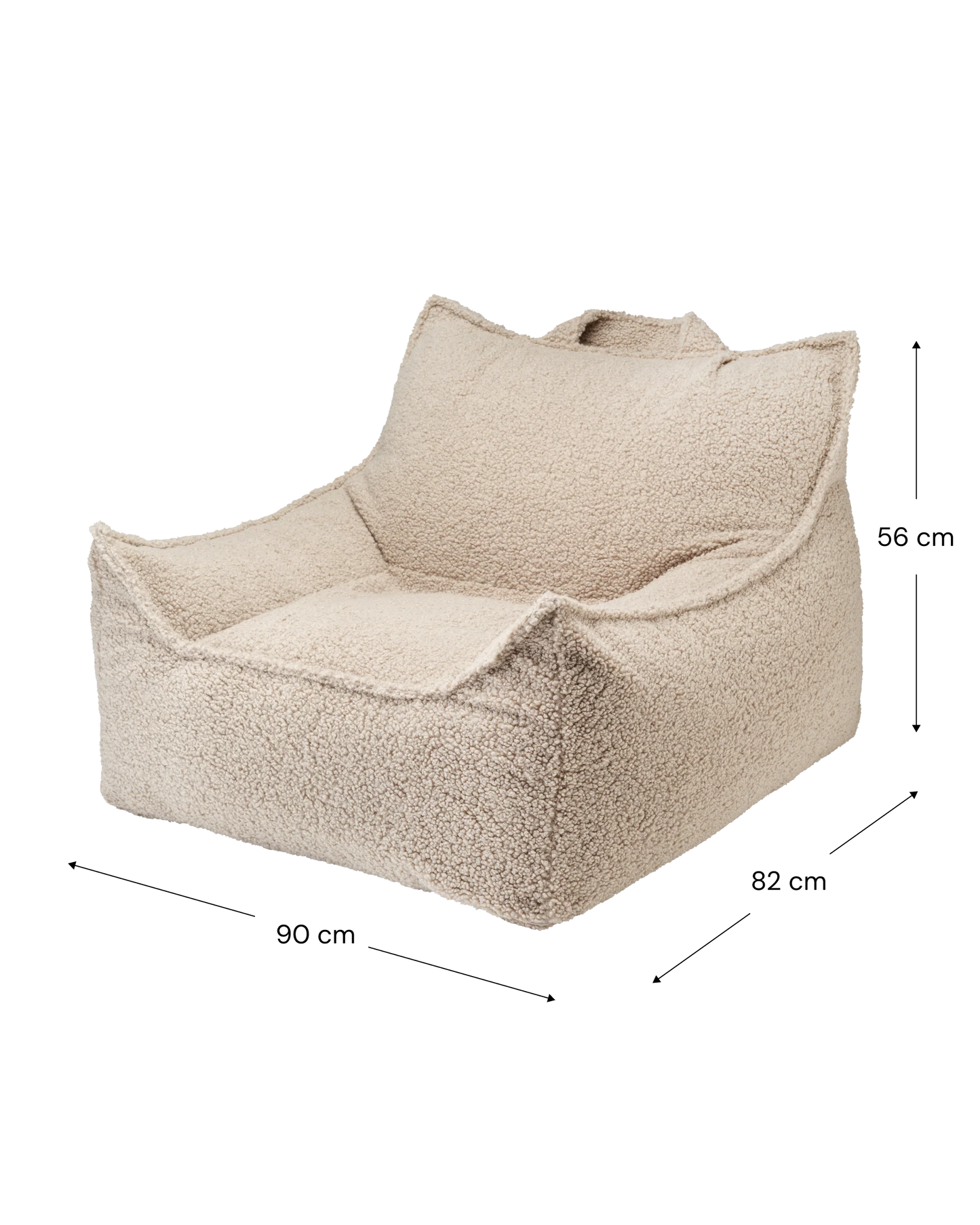 Wigiwama Club Chair Zitzak - 11-17 jaar - Biscuit
