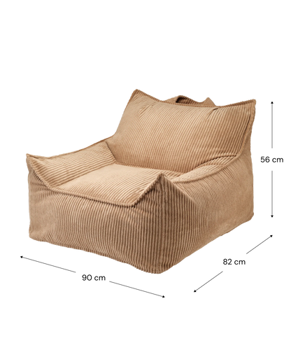 Wigiwama Club Chair Zitzak - 11-17 jaar - Toffee