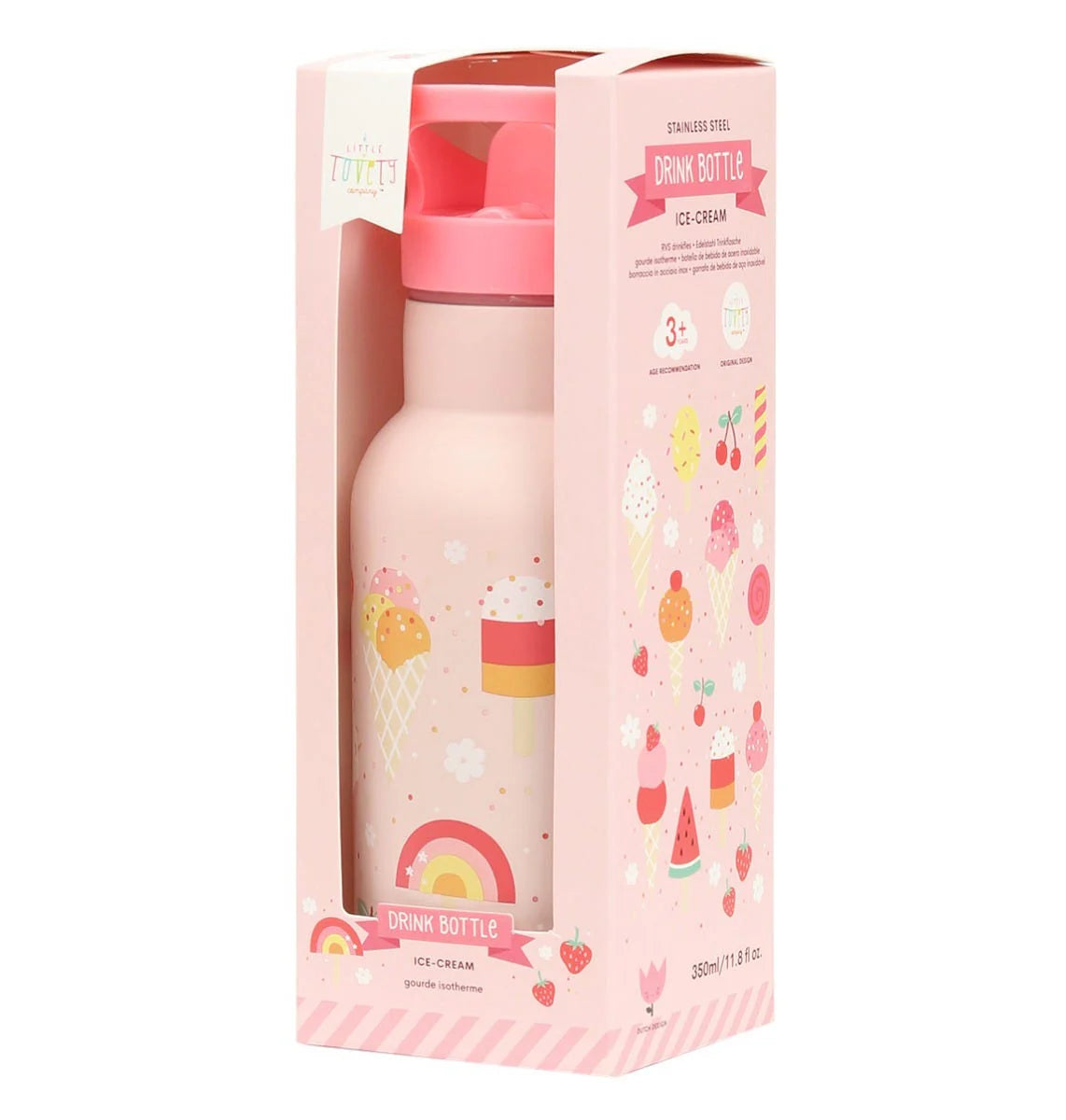 A Little Lovely Company A Little Lovely Company RVS Drinkfles Ice Cream - Decomusy
