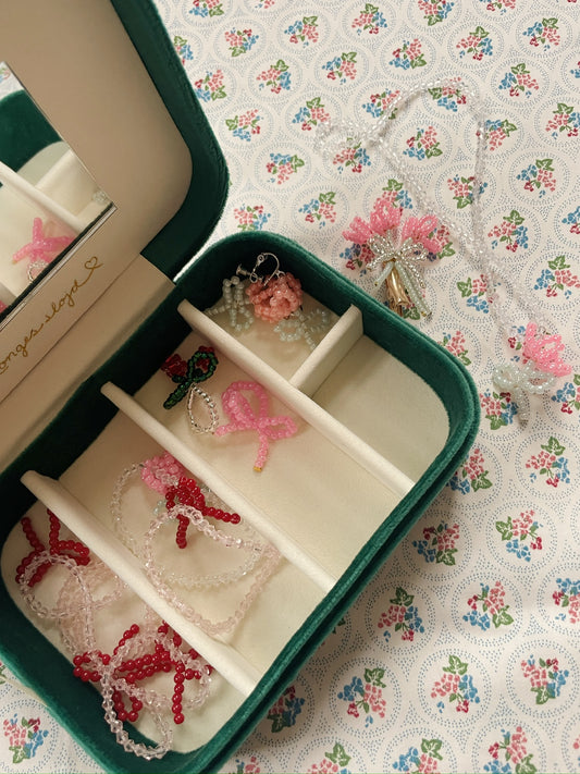 Konges Slojd Konges Slojd Juwelendoosje met juwelen - All I wish for Jewelry - Bottle Green - Decomusy