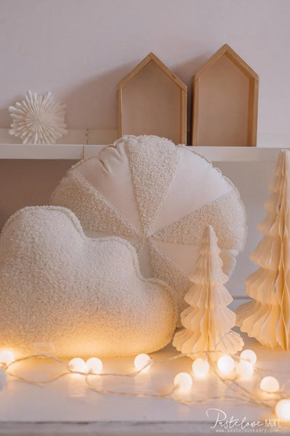 Moi Mili Fluffy Boucle Cloud Kussen "White teddy"