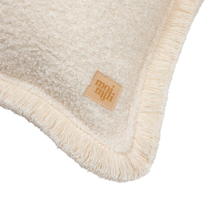 Moi Mili Fluffy Boucle Teddy Vierkant Kussen met zoom