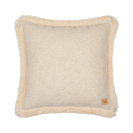 Moi Mili Fluffy Boucle Teddy Vierkant Kussen met zoom