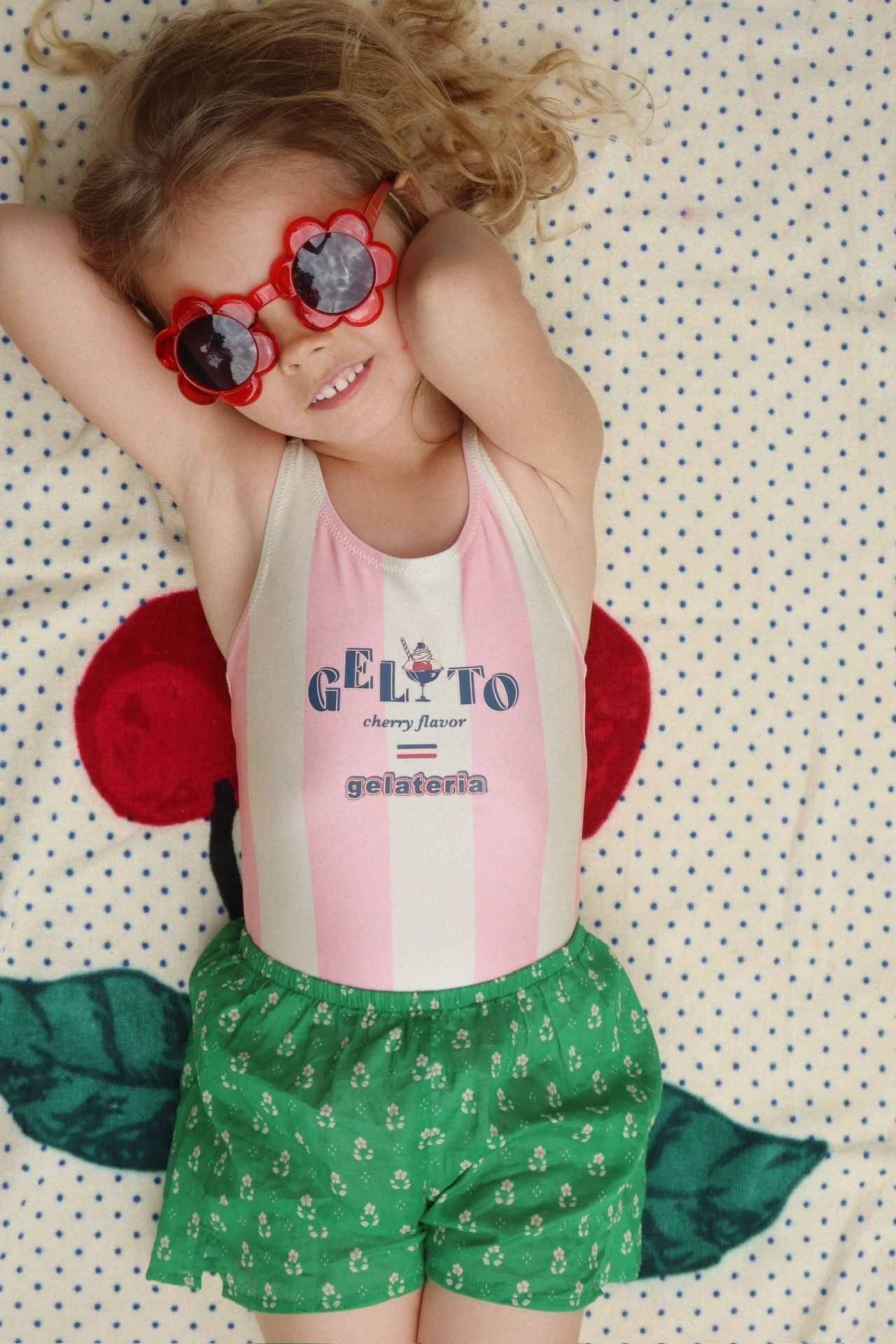 Konges Slojd Konges Slojd Peuter Zonnebril Junior Flower Red - Decomusy