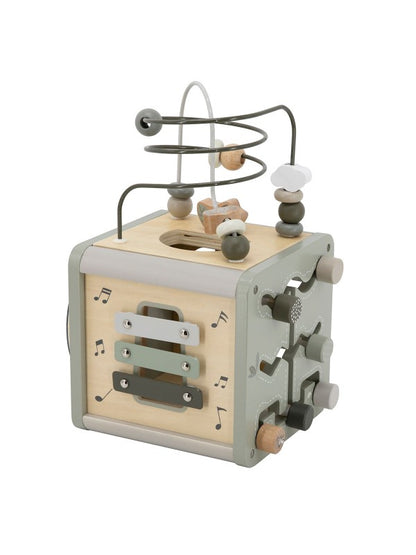 Label Label Label Label Activity Cube - Activiteiten Kubus - Olive Green - Decomusy