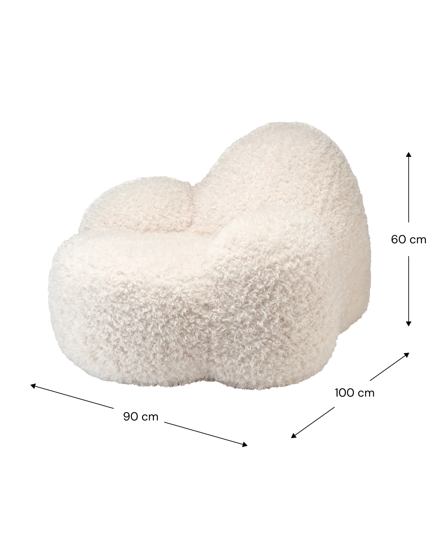 Wigiwama Momo Chair Kinderfauteuil  - 11-17 jaar - Cream