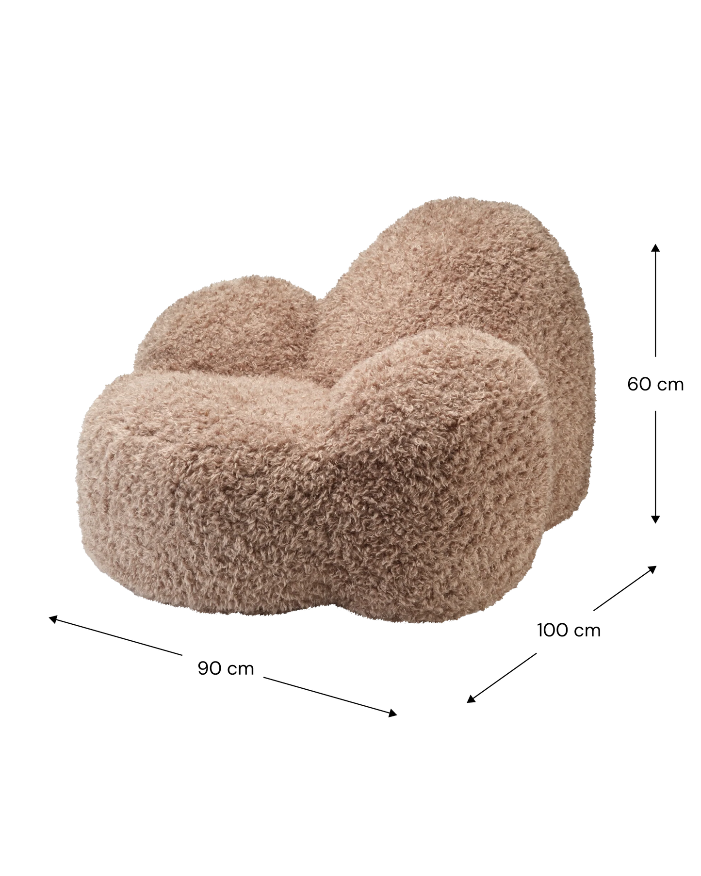 Wigiwama Momo Chair Kinderfauteuil  - 11-17 jaar - Truffle
