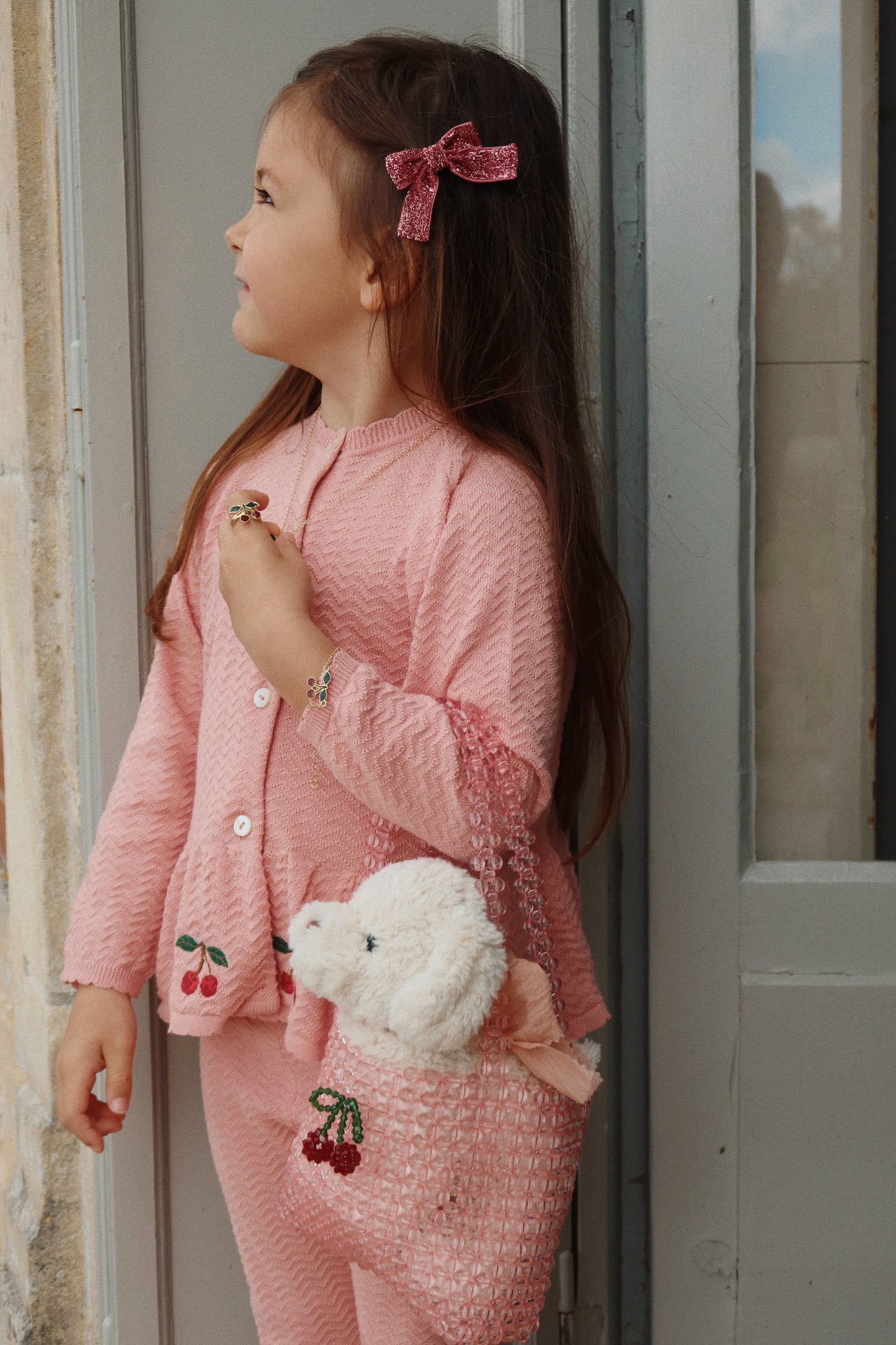 Konges Slojd Konges Sløjd Perla Bag / Tasje met parels - Peony - Decomusy